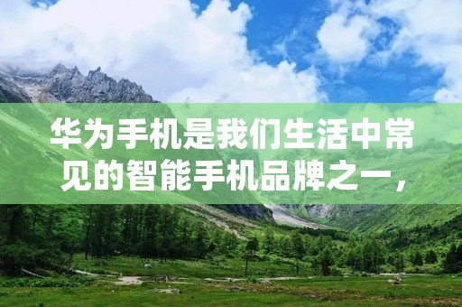 华为手机是我们生活中常见的智能手机品牌之一，但有时候我们需要删除其中的一些证书，比如CA证书。那么，该如何删除华为手机的CA证书呢？