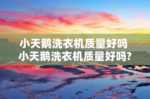小天鹅洗衣机质量好吗 小天鹅洗衣机质量好吗?