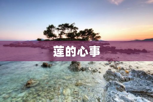 莲的心事:一朵莲花的成长之路