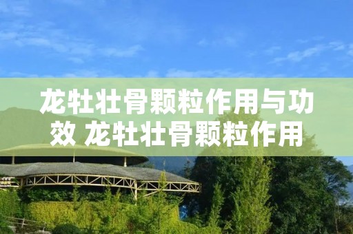 龙牡壮骨颗粒作用与功效 龙牡壮骨颗粒作用与功效大人可以喝吗