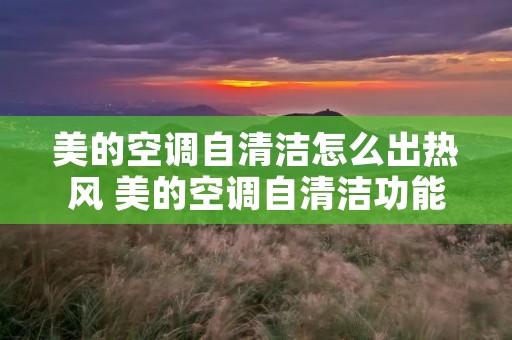 美的空调自清洁怎么出热风 美的空调自清洁功能怎么开