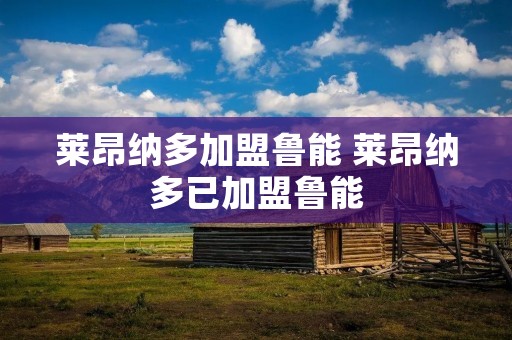莱昂纳多加盟鲁能 莱昂纳多已加盟鲁能