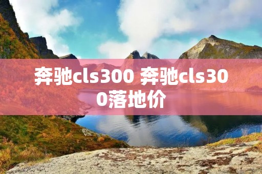 奔驰cls300 奔驰cls300落地价