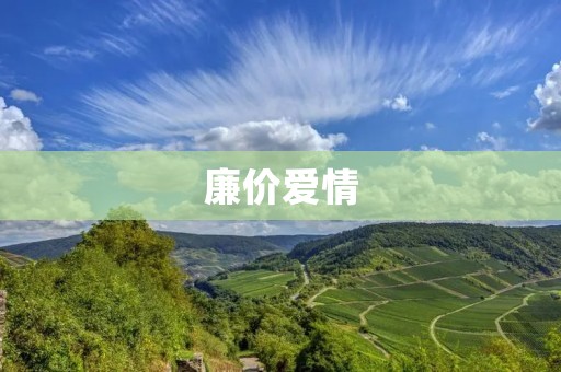 廉价爱情:你值得更好的选择