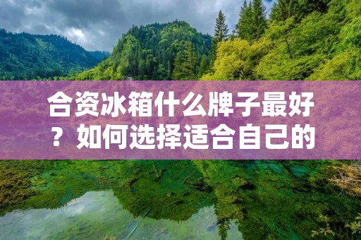合资冰箱什么牌子最好?如何选择适合自己的合资冰箱? 合资冰箱什么牌子最好?如何选择适合自己的合资冰箱?