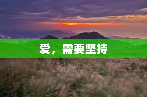 爱,需要坚持