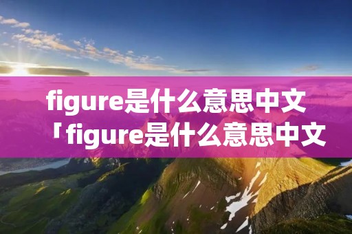 figure是什么意思中文「figure是什么意思中文意思」