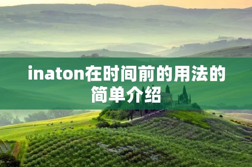 inaton在时间前的用法的简单介绍