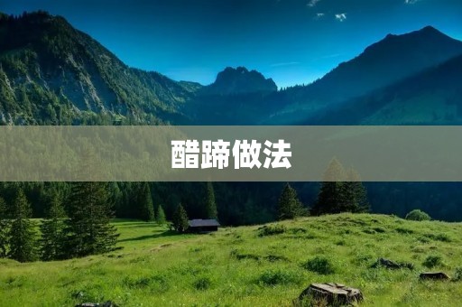 醋蹄做法:重庆特色美食 醋蹄做法:重庆特色美食