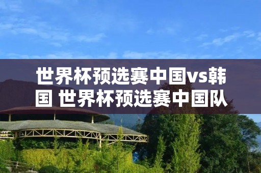 世界杯预选赛中国vs韩国 世界杯预选赛中国队vs韩国