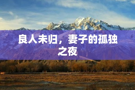 良人未归,妻子的孤独之夜