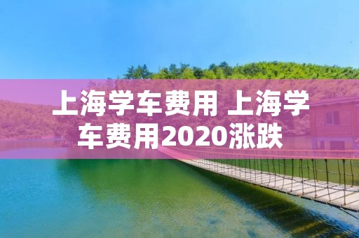 上海学车费用 上海学车费用2020涨跌 上海学车费用 上海学车费用2020涨跌