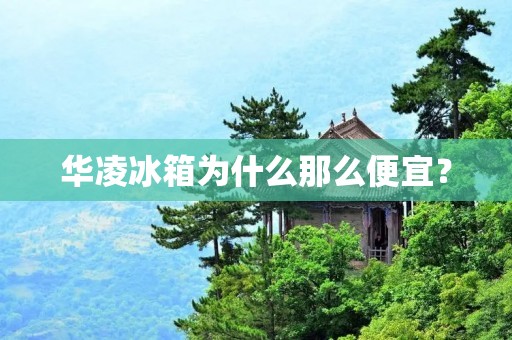华凌冰箱为什么那么便宜? 华凌冰箱为什么那么便宜?