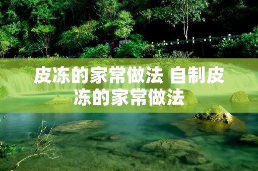 皮冻的家常做法 自制皮冻的家常做法 皮冻的家常做法 自制皮冻的家常做法