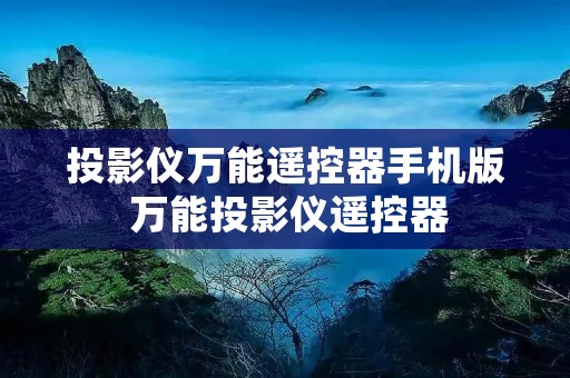 投影仪万能遥控器手机版 万能投影仪遥控器