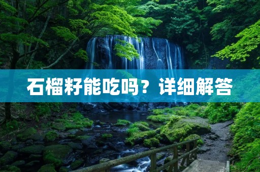 石榴籽能吃吗？详细解答