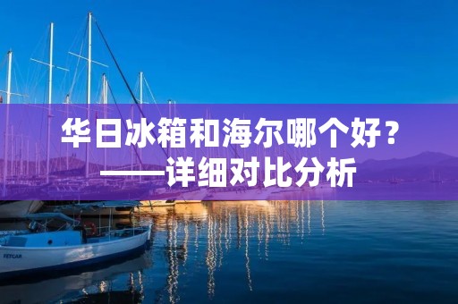 华日冰箱和海尔哪个好?——详细对比分析 华日冰箱和海尔哪个好?——详细对比分析