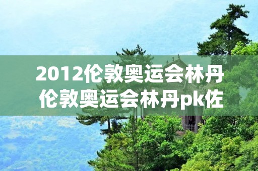 2012伦敦奥运会林丹 伦敦奥运会林丹pk佐佐木翔