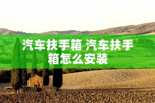 汽车扶手箱 汽车扶手箱怎么安装