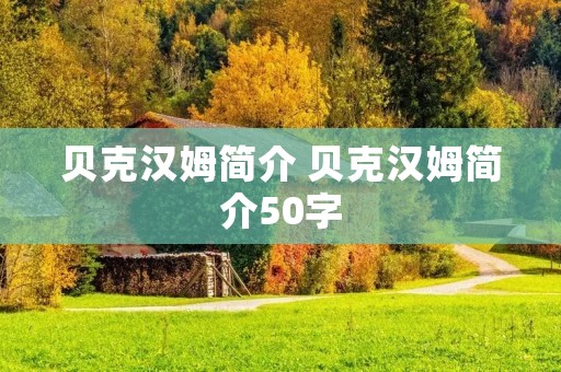 贝克汉姆简介 贝克汉姆简介50字
