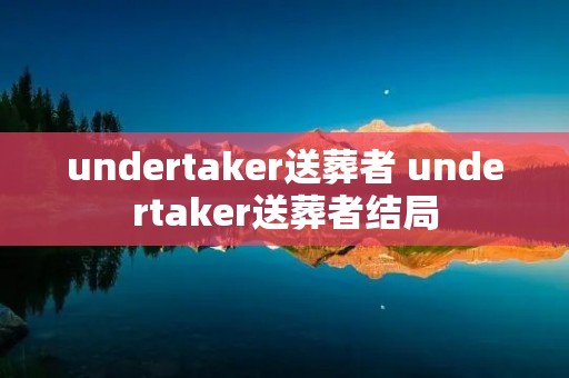 undertaker送葬者 undertaker送葬者结局