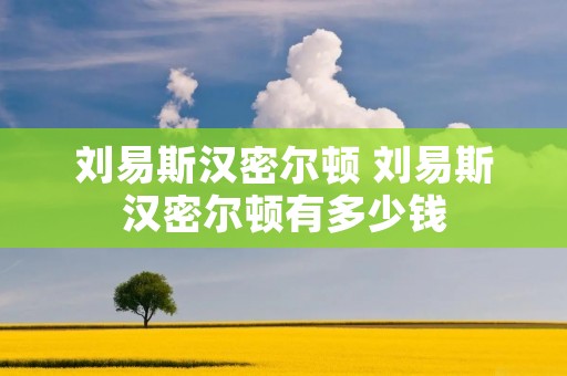 刘易斯汉密尔顿 刘易斯汉密尔顿有多少钱