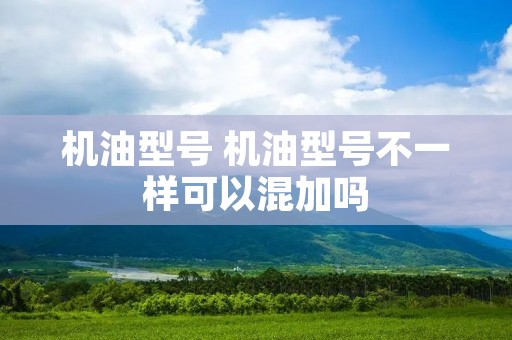机油型号 机油型号不一样可以混加吗