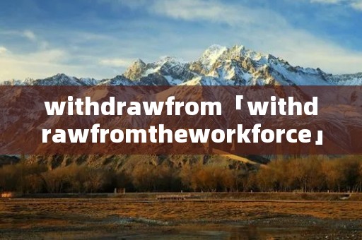 withdrawfrom「withdrawfromtheworkforce」 withdrawfrom「withdrawfromtheworkforce」