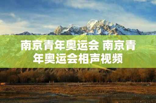 南京青年奥运会 南京青年奥运会相声视频