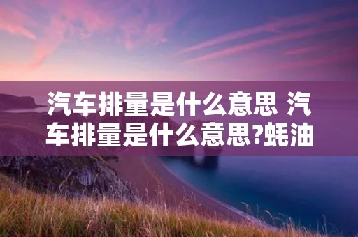 汽车排量是什么意思 汽车排量是什么意思?蚝油
