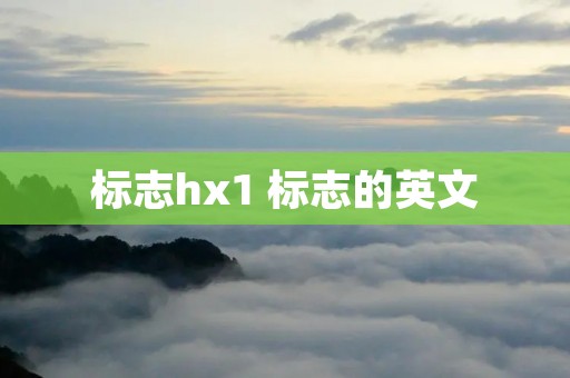 标志hx1 标志的英文