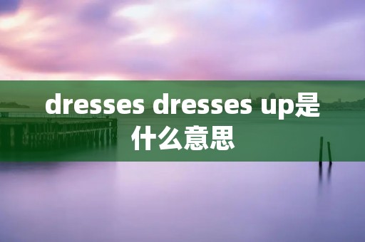 dresses dresses up是什么意思