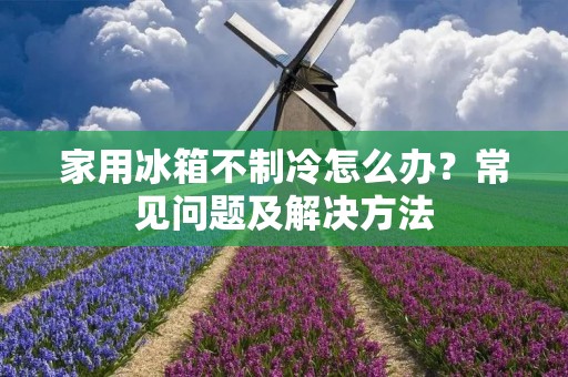 家用冰箱不制冷怎么办？常见问题及解决方法