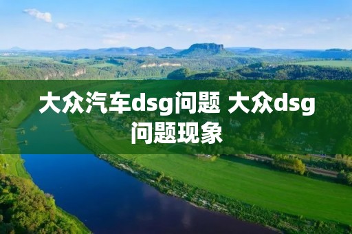 大众汽车dsg问题 大众dsg问题现象