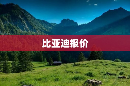 比亚迪报价：全方位解读比亚迪汽车报价及购车攻略