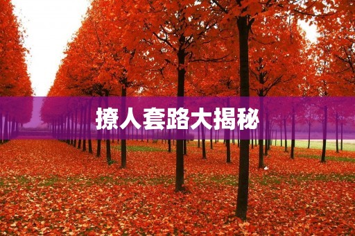 撩人套路大揭秘：如何让你的暗恋对象无法抵挡你的魅力？