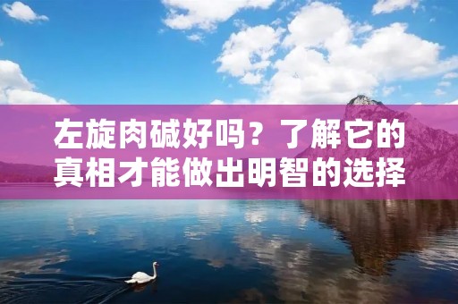 左旋肉碱好吗？了解它的真相才能做出明智的选择