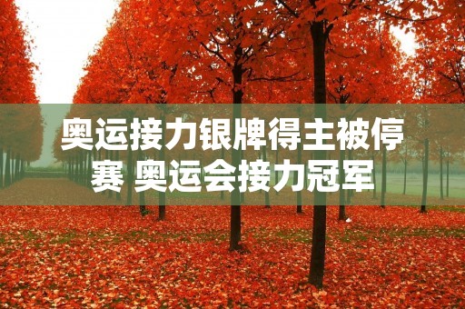 奥运接力银牌得主被停赛 奥运会接力冠军 奥运接力银牌得主被停赛 奥运会接力冠军