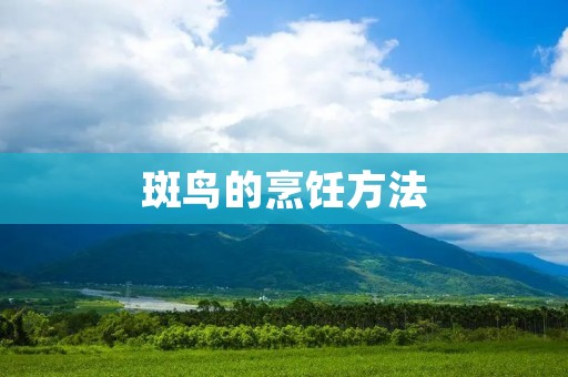 斑鸟的烹饪方法 斑鸟的烹饪方法