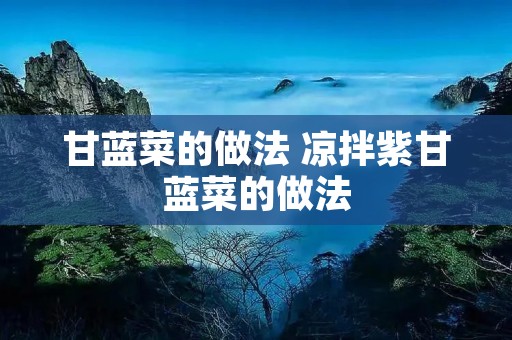 甘蓝菜的做法 凉拌紫甘蓝菜的做法