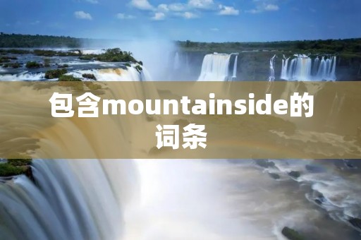 包含mountainside的词条