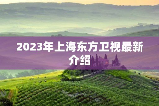 2023年上海东方卫视最新介绍 2023年上海东方卫视最新介绍