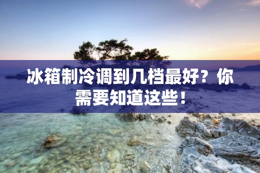 冰箱制冷调到几档最好？你需要知道这些！