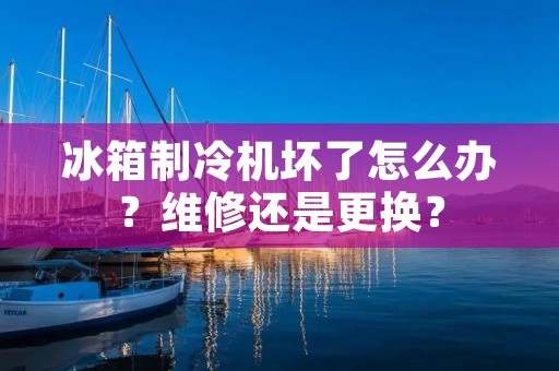 冰箱制冷机坏了怎么办？维修还是更换？