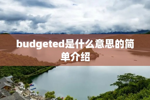 budgeted是什么意思的简单介绍