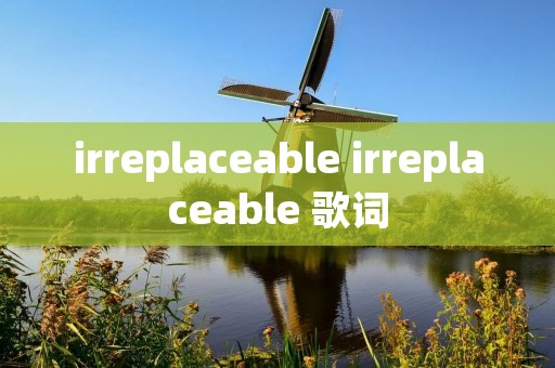 irreplaceable irreplaceable 歌词