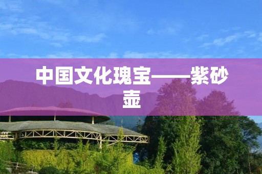 中国文化瑰宝——紫砂壶