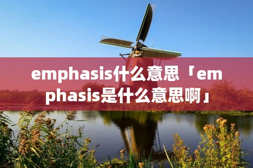 emphasis什么意思「emphasis是什么意思啊」