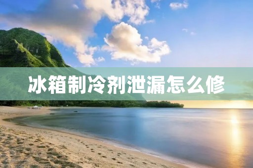 冰箱制冷剂泄漏怎么修