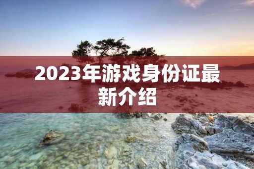 2023年游戏身份证最新介绍